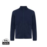Micro fleece bunda na zip IQONIQ Talung z rec. polyesteru - námořní modř