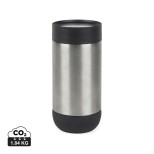 Termohrnek s push zavíráním VINGA Erie z RCS recyk. SS 350ml - stříbrná, černá