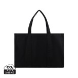 Maxi tote bag VINGA Hilo z recykl. canvas AWARE™ - černá