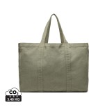 Maxi tote bag VINGA Hilo z recykl. canvas AWARE™ - zelená